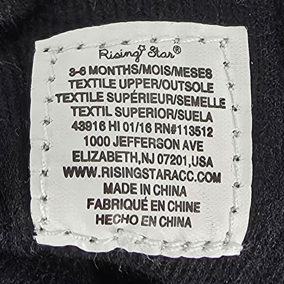 RISING STAR BABY GRAY HIGHTOP BOOTS WITH FRING ON SIDES - SIZE 3-6 MONTHS - Picture 8 of 8